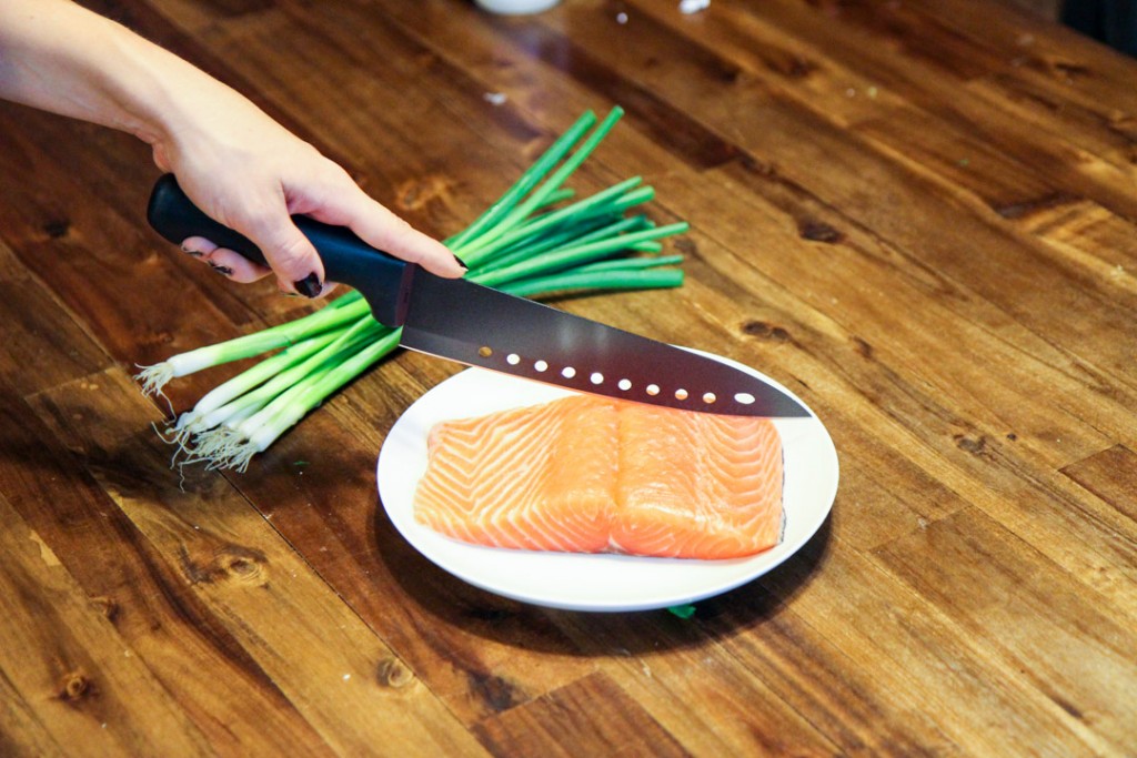 Fresh sushi-grade salmon