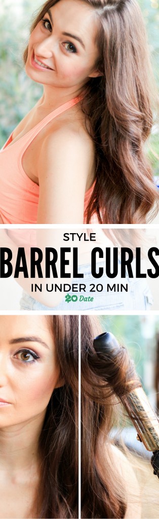 The Quick & Easy way to style Barrel Curls in under 20 minutes. One tool. One product. One hot date night style! How-To Video and step by step instructions.